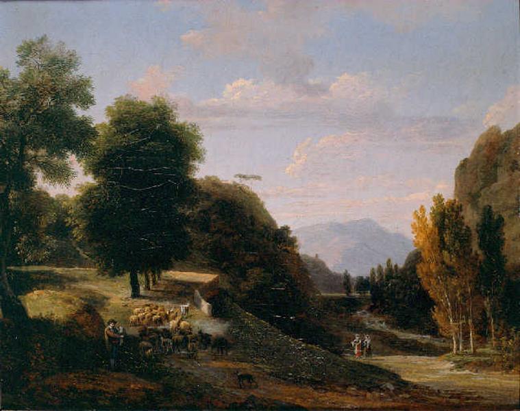 Museum Art Reproductions Paysage pastoral by Jean Victor Bertin (1767