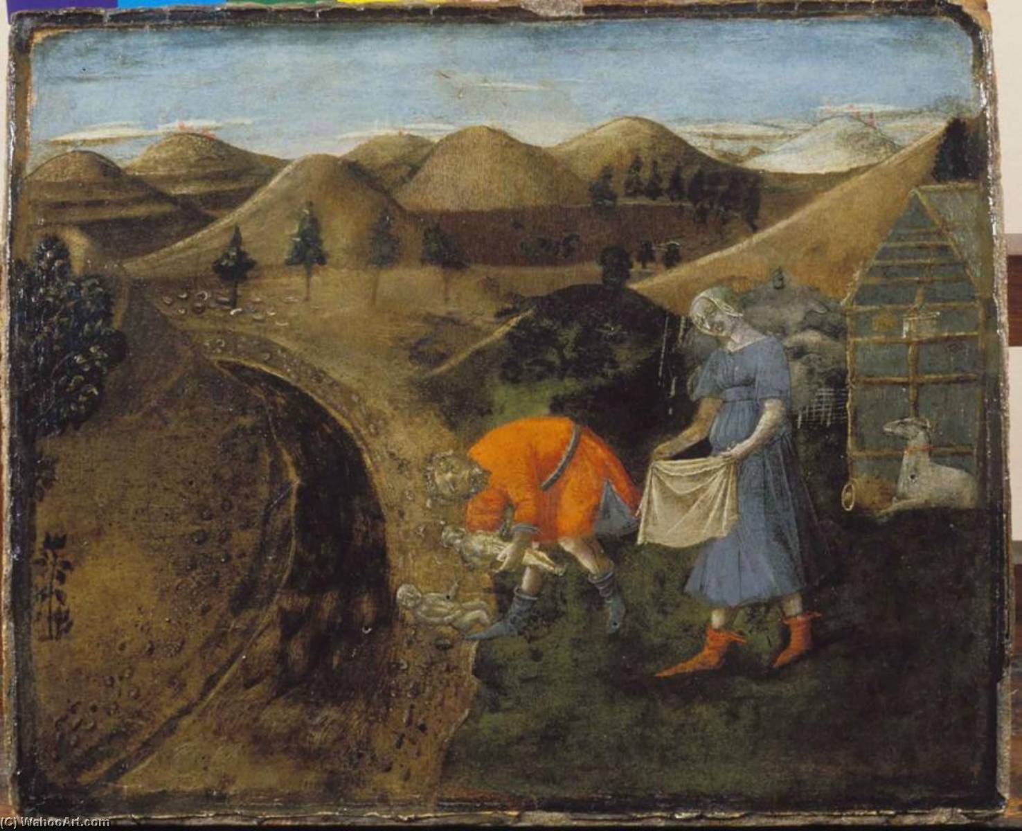 Oil Painting Replica Légende de Romulus et Rémus les jumeaux recueillis ...