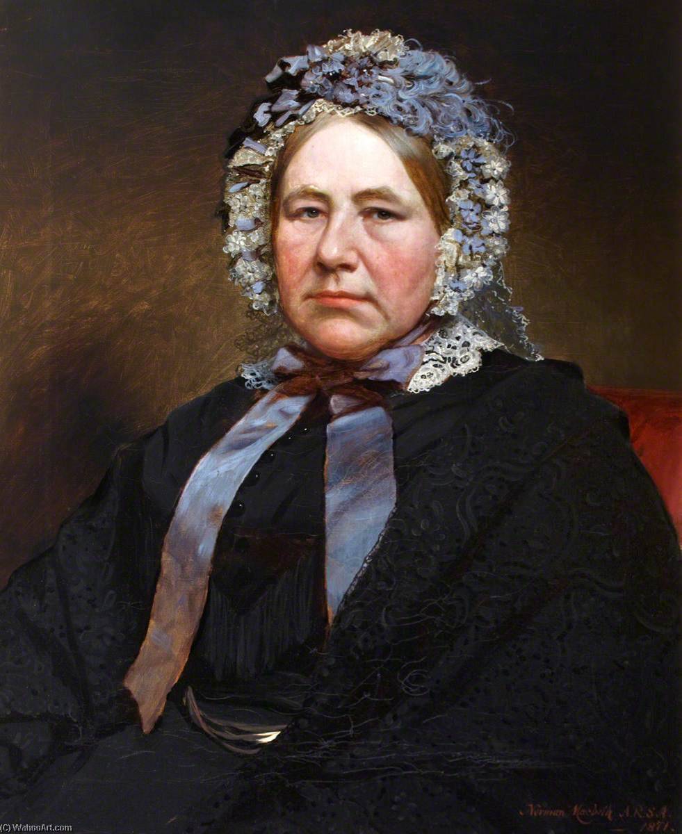 Artwork Replica Mrs Adam Primrose, 1871 by Norman Macbeth (18211888