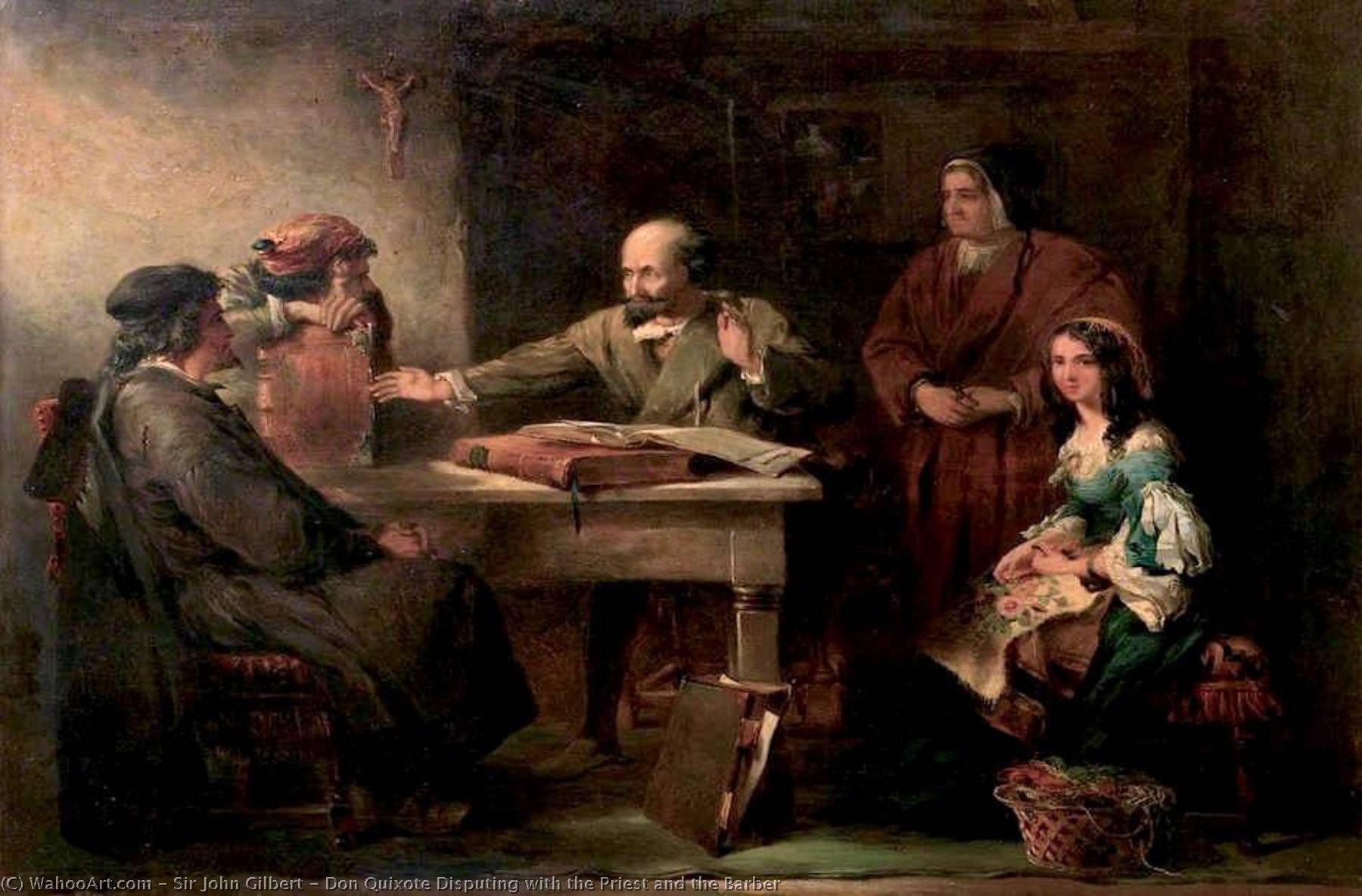 Museum Art Reproductions Don Quixote Disputing with the Priest and the